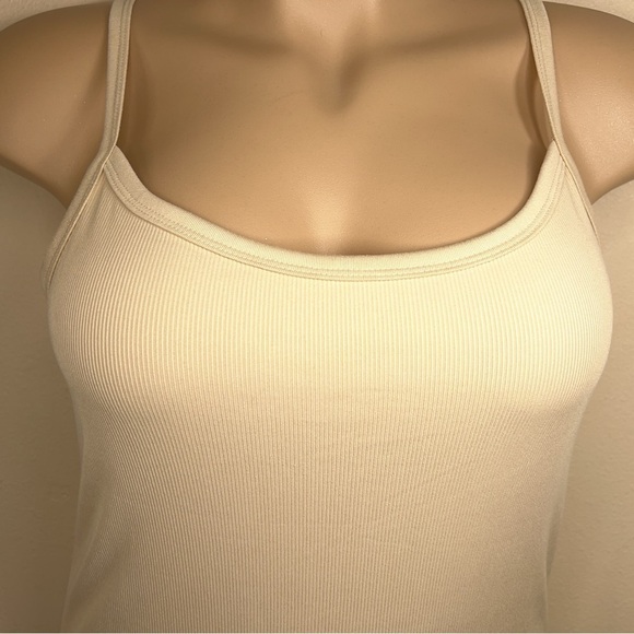 SIZE 21 JUNIORS BEIGE RIBBED TANK Y2k STYLE NO BOUNDARIES STRETCH - Picture 6 of 12